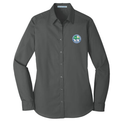 LW100 - Ladies Long Sleeve Carefree Poplin Shirt Thumbnail